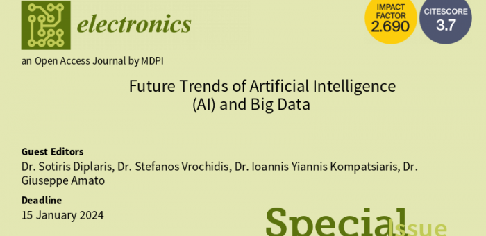 ​M4D co-organizes a Special Issue on Future Trends of Artificial Intelligence (AI) and Big Data in Electronics MDPI Journal